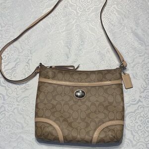 Coach Brown and Tan Crossbody Bag